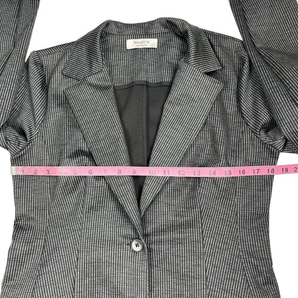 Bailey 44 Women's Peter The Great Blazer Jacket Size Large Black Gray Striped - Picture 11 of 16